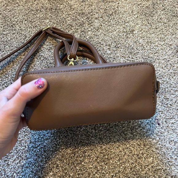Mini Steve Madden brown satchel, Crossbody purse bag - Picture 4 of 6